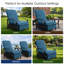 Chaise longue inclinable d'extérieur réglable Kozyard, chaise longue de patio rembourrée avec cadre métallique extensible pour bronzer, lire, se détendre, fauteuil inclinable d'extérieur (Aqua)-822817478