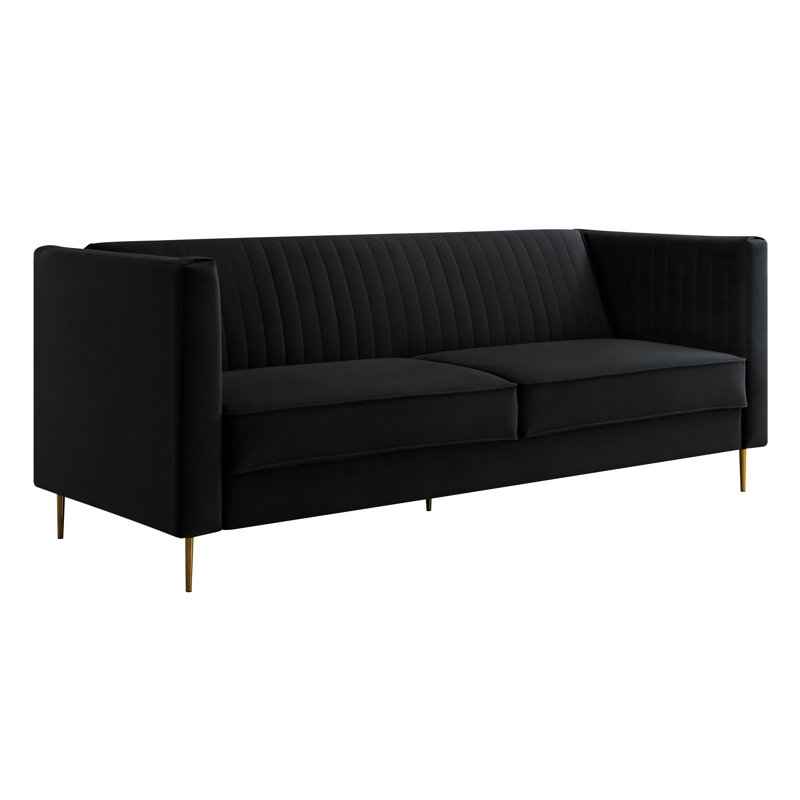 Augie 3 Seater Sofa Bed, Black