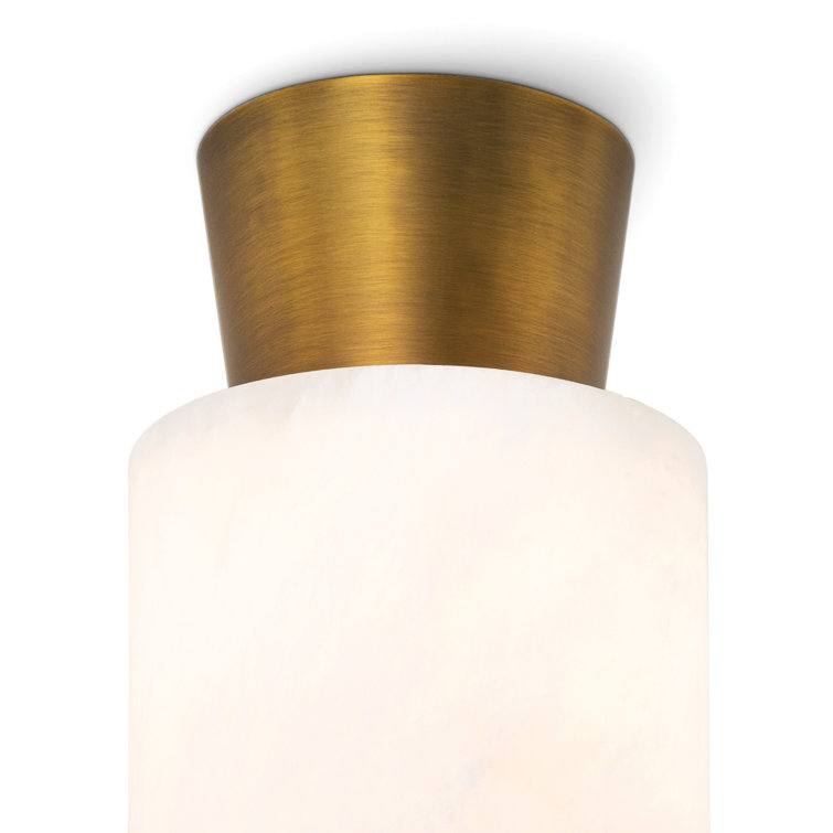 Regina Andrew Hazel Alabaster Flush Mount (Natural Brass)