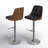 Archaimbaud Adjustable Faux Leather Bar Stool with Rounded T Footrest-93726511-93726515
