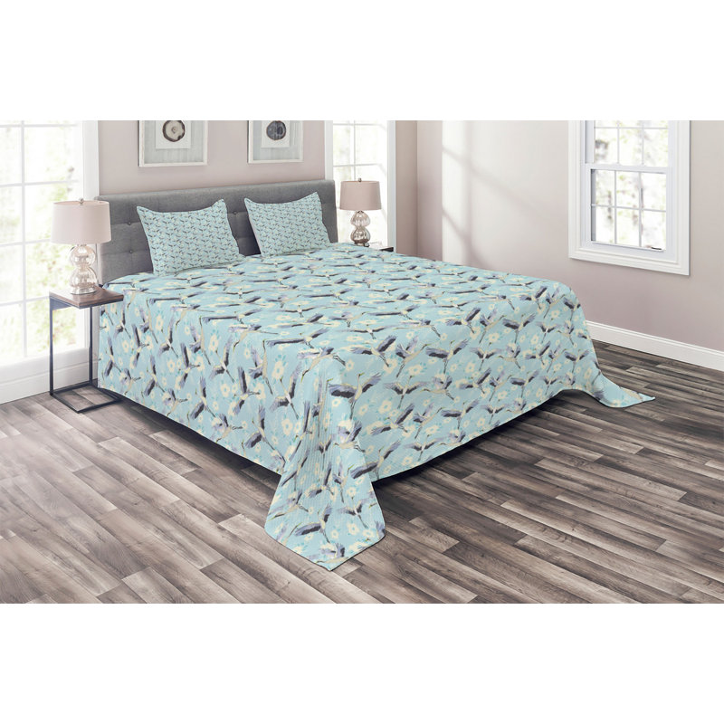 Coastal Polyester Coverlet, King Bedspread + 2 Shams