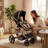 Convertible Baby Stroller for Travel, Folding High Landscape Infant Carriage,Black-125304458