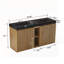 Meuble-lavabo avec lavabo Knotty Oak