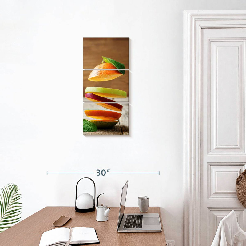 Tranches de fruits, H 27 po x l 12 po