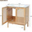 Meuble-lavabo de 30 po Space - matériaux naturels, trou de trop-plein Maximisez votre fonctionnalité, rangement efficace et optimisez l'espace-131099921