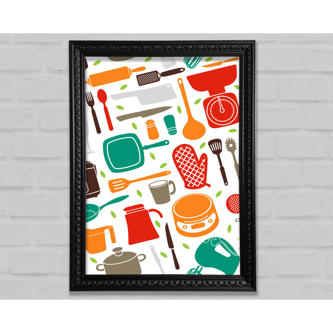 Gerahmtes Wandbild I Love Cooking 10