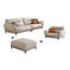 Khaki Genuine Leather 3 - Piece Living Room Set