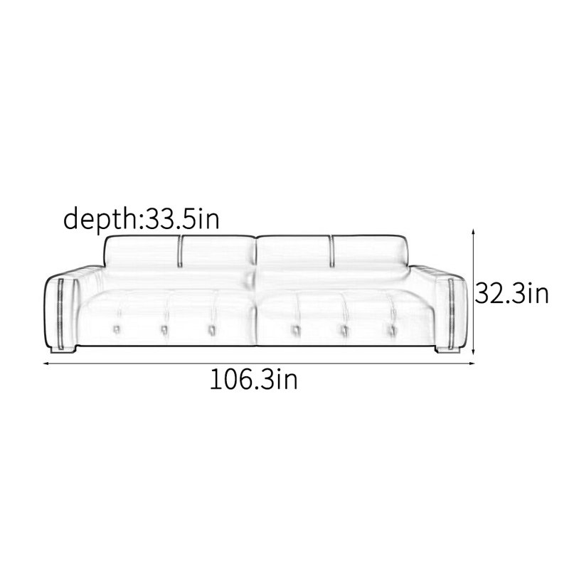 Onisim, H 32,3 po x l 106,3 po x P 33,5 po, 4