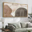 «Mid Century Shape Abstract Curves Modern Earth Tone», reproduction d'art sur toile-111568076-98042300