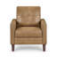 Fauteuil d'appoint en cuir végétalien capitonné l 30,5 po Almanza - Mid-Century moderne pour le salon