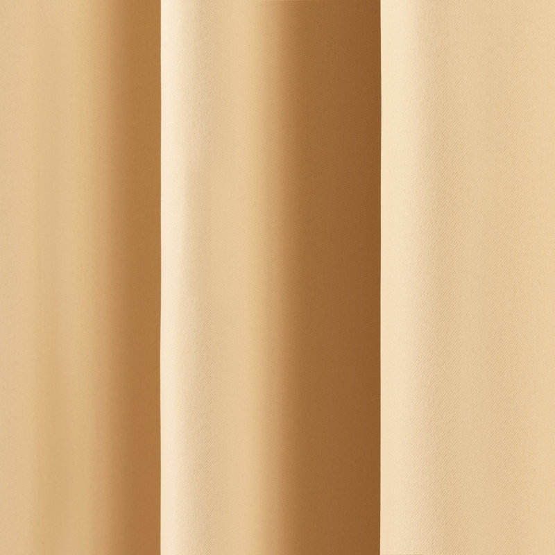 Adina Sevan Solid Thermal Grommet Curtain Panels, 52"W x 72"L, Sunlight