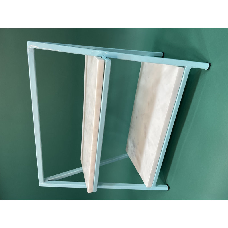 Brodie-Gael Marble Tiered Stand, Iced Blue