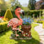 Charmante jardinière en forme de flamant rose - décoration de jardin et de jardin unique, fabrication en résine durable, design fantaisiste