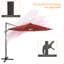 Destinnie 120'' Lighted Cantilever Umbrella-615049805