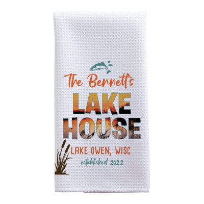 Serviette de thé personnalisable Lake House