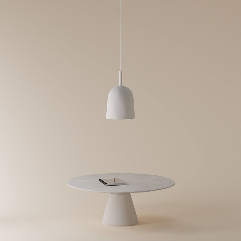 Vessel Pendant Light, Snow, White, 24.5'' H x 9'' W x 9'' D