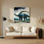 Art mural en métal bleu dinosaure-1072356790