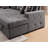 123" Oversized Sectional Sleepr Sofa U Shaped Sectional Sofa With Storage Chaise 4 Throw Pillows For Living Room-1371001316