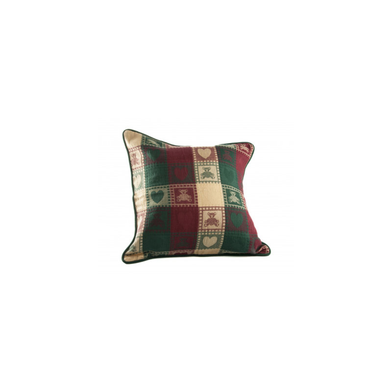 Teddy Bear Square Pillow Cover & Insert, No Fill