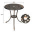 Table de bistro extérieure en fonte et aluminium résistante aux intempéries Garvee-125842422