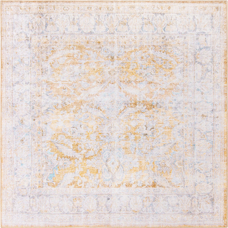 Saphira Chenille Oriental Indoor Rug, Square 7'6"
