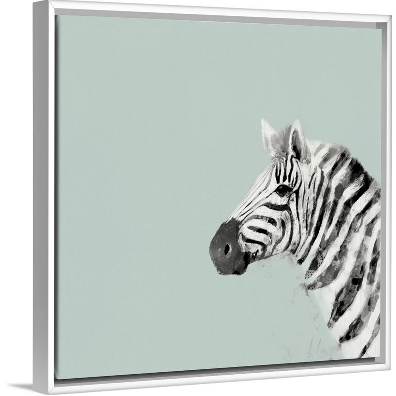 Art sur toile pop safari ii Siciliano, Cadre flottant blanc, H 24 po x l 24 po x P 1,75 po