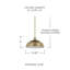 Luminaire suspendu en dome à 1 lumière-32971113