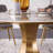 Koball Round Metal Base Dining Table-899022553
