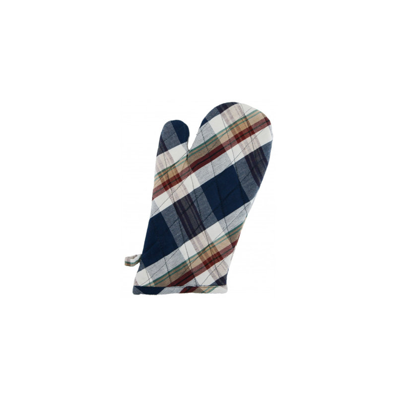 Millwood Pines Maniscalco Plaid Cotton Oven Mitt Set