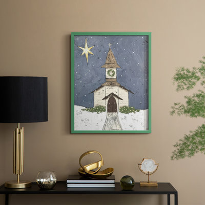 «A Silent Night III», reproduction encadrée - bois massif