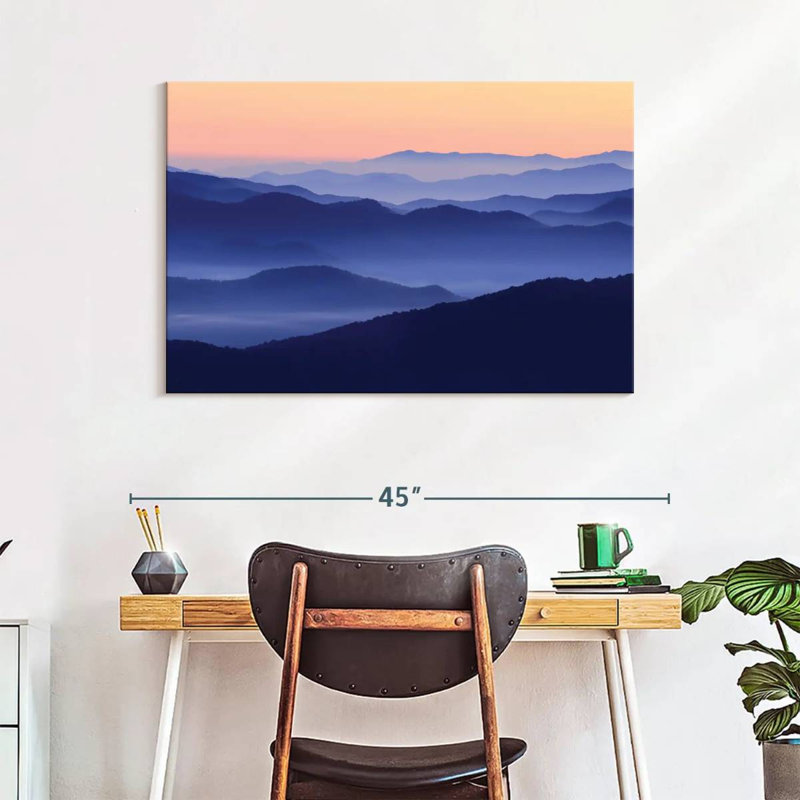 Alvord Waves Of Misty Blues, H 26 po x l 39 po