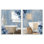 Ensemble de giclée encadrée 2 pièces Bathroom Blues Floral Interior, design par Kim Allen