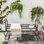Banc de jardin en fer orné de volutes l 52 po, banc de patio extérieur en métal pour terrasse
