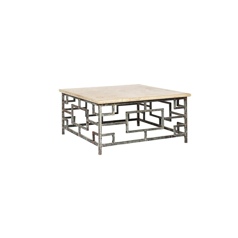 Plaza Coffee Table, Lite Travertine