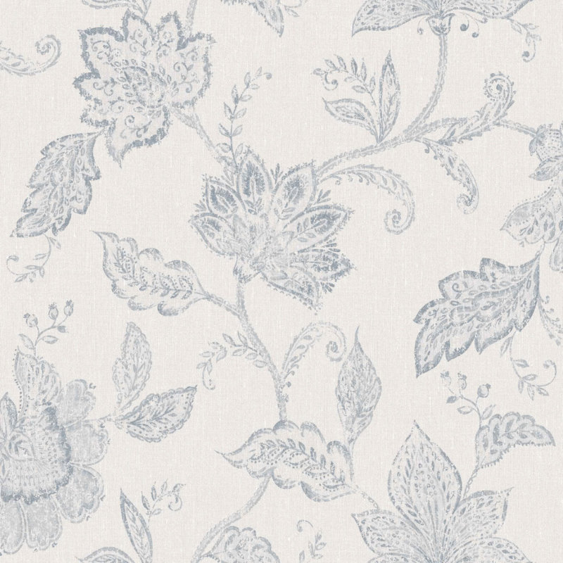 Papier peint à fleurs Borigo Indigo