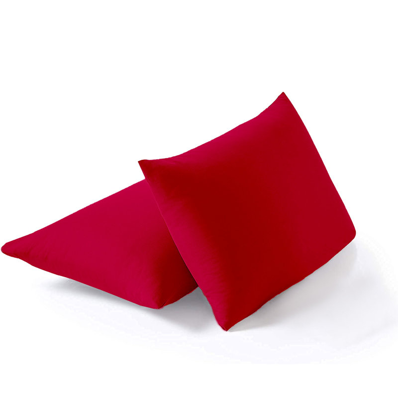 Kotto 100% Polyester Square Oxford Pillowcases, Red