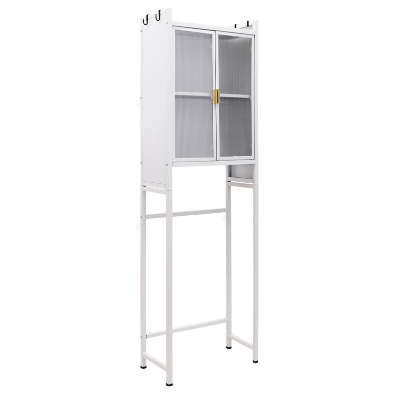 Delorian Freestanding Over The Toilet Storage, Bathroom Storage Cabinet, White