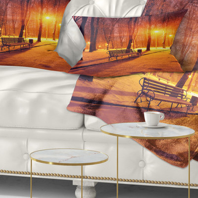 Coussin lombaire imprimé neige