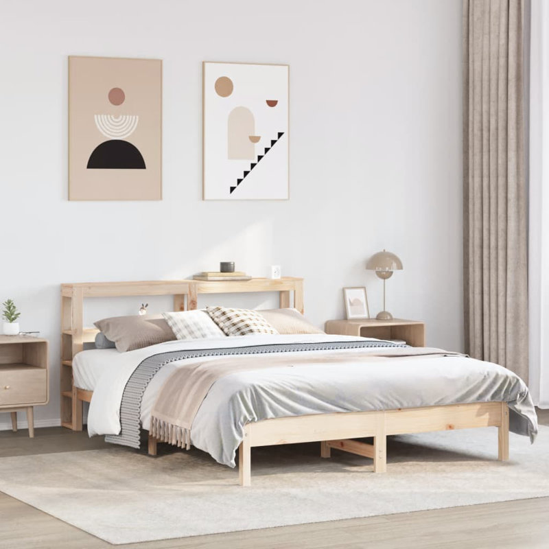 Storage Bed, Brown, 140 x 190cm