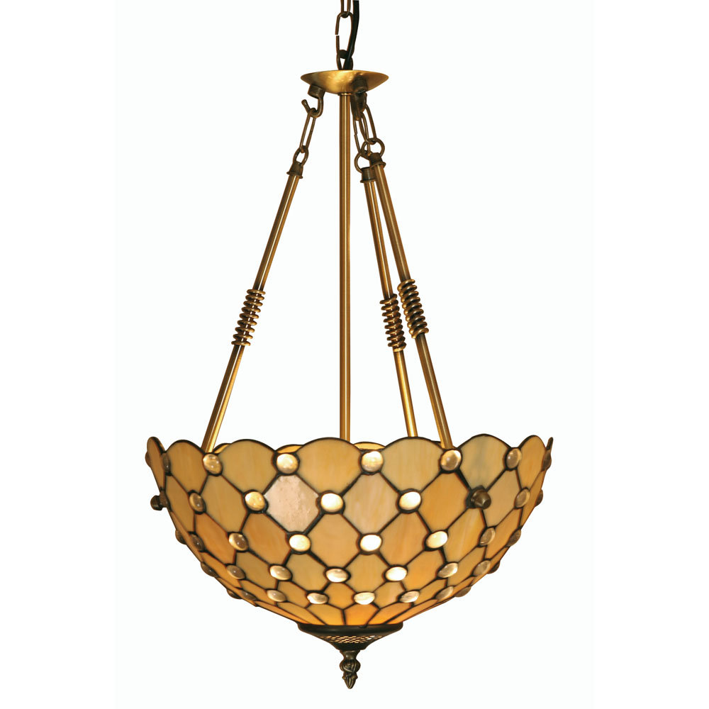 Brandee 1 - Light Antique Brass Bowl Pendant