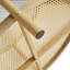 Table basse en rotin naturel à 2 couches avec pieds en métal, table d'appoint ronde de 22 po avec plateau en verre trempé ondulé