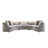 Boucle Sectional Sofa W/9 Pillows