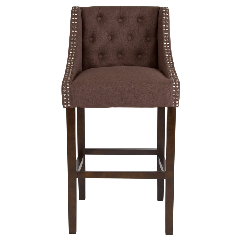 Tabouret de comptoir Ahseem, Brun, Tabouret de bar (siège d'une hauteur de 30 po)