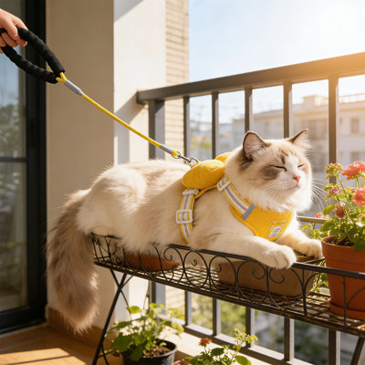 Gilet ajustable pour animal de compagnie, jaune
