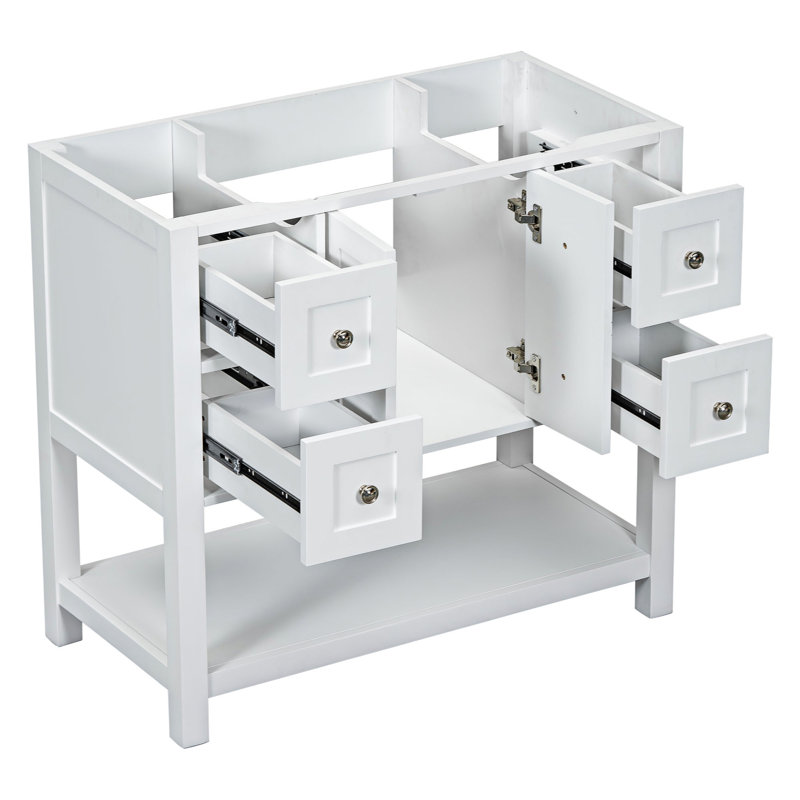 35.60'' Single Bathroom Vanity Base Only, White
