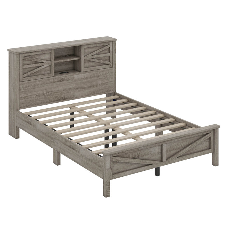  Lit plateforme Cyriacos, Gris antique