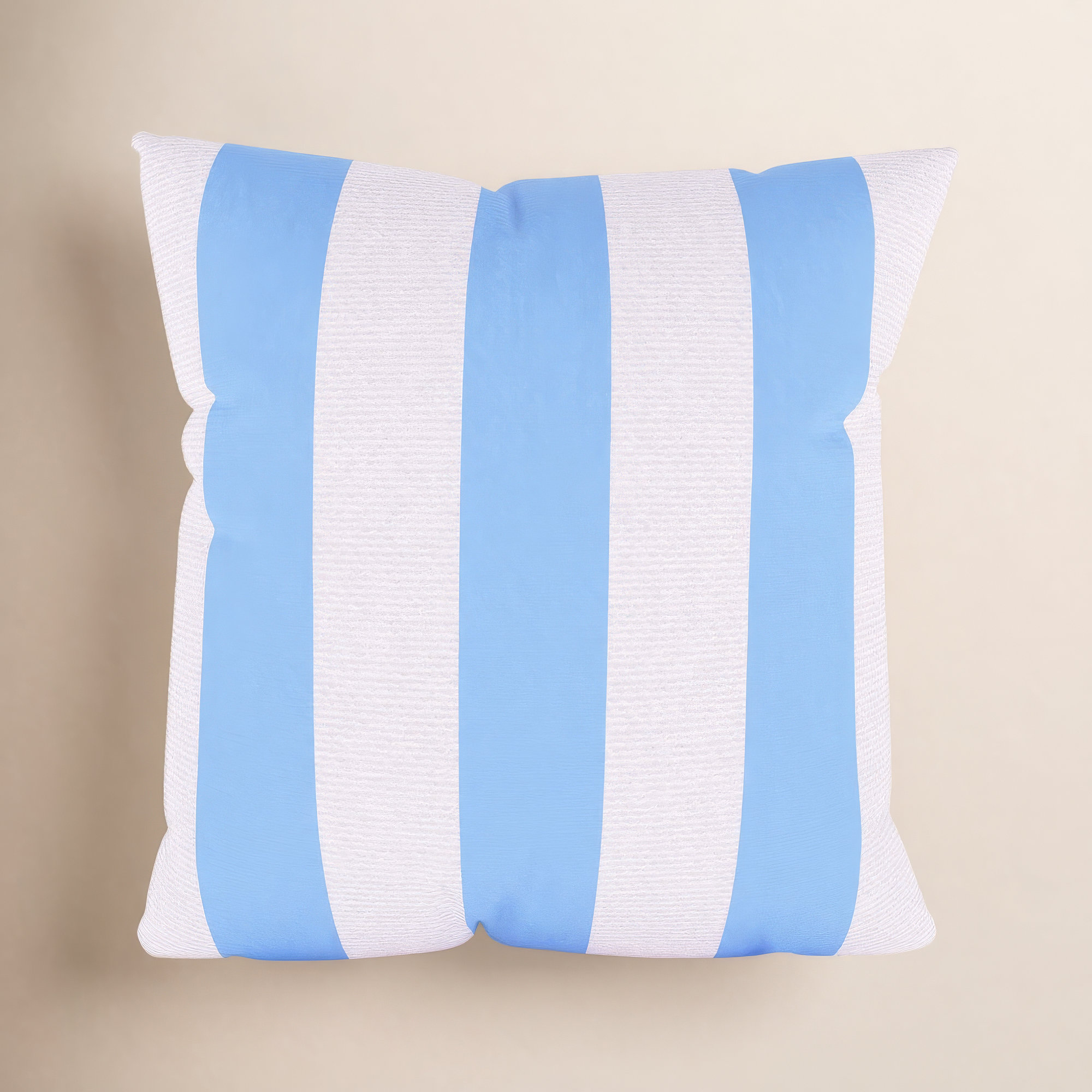 Amala Outdoor/Indoor Throw Pillow, Refuge Ocean Striped Sunbrella®