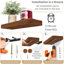 Tablettes flottantes murales pour décoration murale Sorbus - moyennes 16,25 po, paquet de 4, brun foncé-834884917-826245565