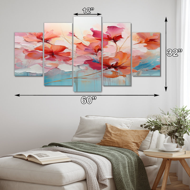 Elzada - Impression sur toile paysage romantique - 5 panneaux