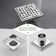 4.33'' Square Grid Shower Drain With Flange